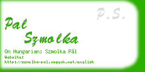 pal szmolka business card